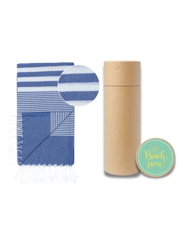 Towel to Go Hamamtuch ''Zenk'' in Blau - (L)180 x (B)100 cm