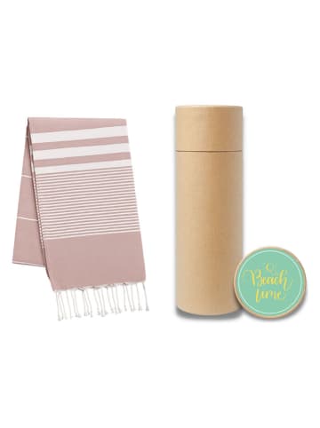 Towel to Go Hamamtuch ''Zenk'' in Rosa - (L)180 x (B)100 cm