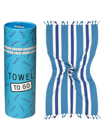 Towel to Go Strandtuch "Towel To Go - Coral Coast" in Blau - (L)180 x (B)100 cm