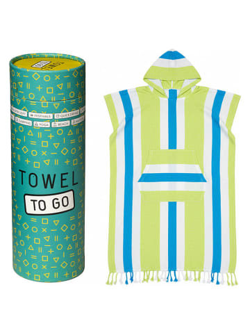 Towel to Go Poncho "Coral Coast" groen - (L)180 x (B)100 cm