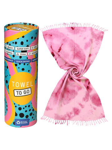 Towel to Go Strandtuch "Towel To Go - Laguna Tie Dye" in Rosa - (L)180 x (B)100 cm