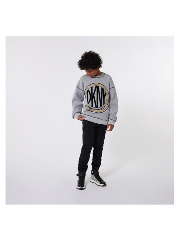 DKNY Wende-Sweatshirt in Grau/ Schwarz