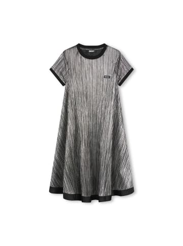 DKNY Kleid in Silber/ Schwarz