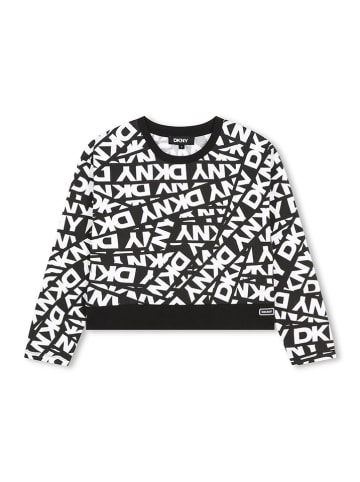 DKNY Longsleeve in Schwarz/ Weiß