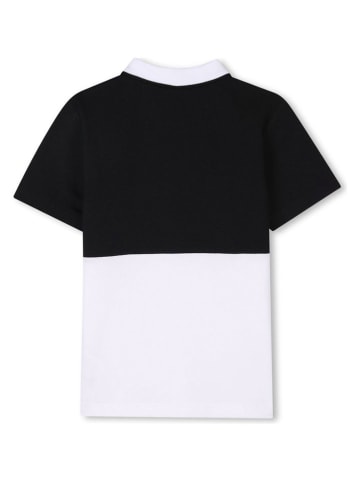 DKNY Koszulka polo w kolorze czarno-białym