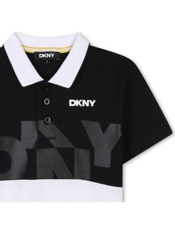DKNY Poloshirt in Schwarz/ Weiß