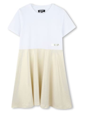DKNY Kleid in Weiß/ Gold