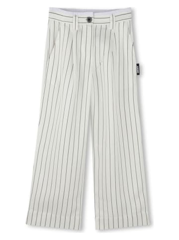 DKNY Spodnie w kolorze kremowo-czarnym