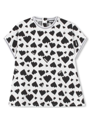 DKNY Bluzka w kolorze biało-czarnym