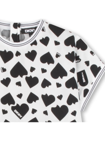 DKNY Bluzka w kolorze biało-czarnym