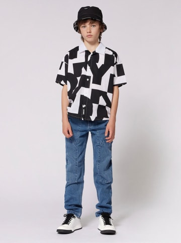 DKNY Koszula w kolorze biało-czarnym