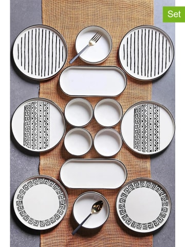 Hermia 14tlg. Frühstücks-Set in Weiß/ Schwarz