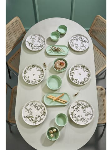 Hermia 14-częściowy zestaw śniadaniowy w kolorze biało-zielonym