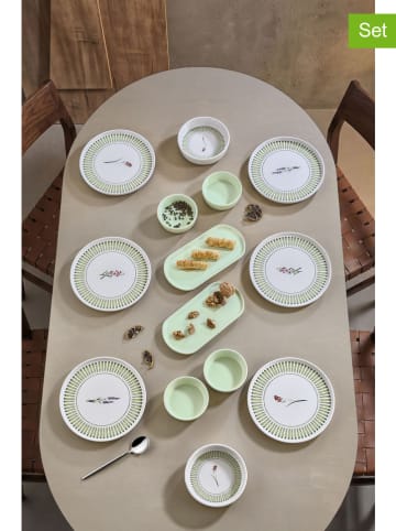 Hermia 14tlg. Frühstücks-Set in Grün/ Weiß