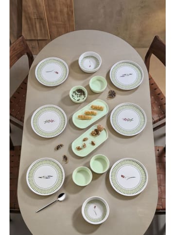 Hermia 14tlg. Frühstücks-Set in Grün/ Weiß