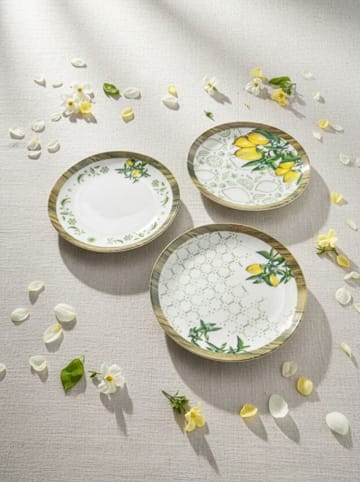 Hermia 14-delige ontbijtset wit/groen/geel