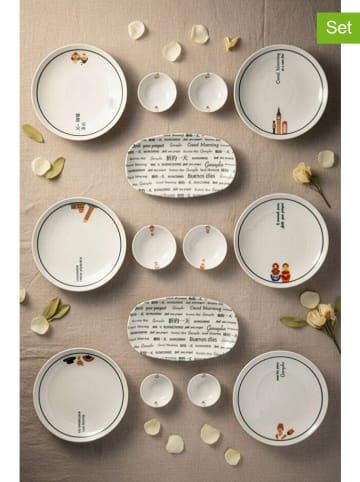 Hermia 14tlg. Frühstücks-Set in Weiß/ Schwarz