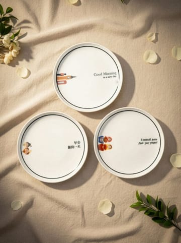 Hermia 14tlg. Frühstücks-Set in Weiß/ Schwarz