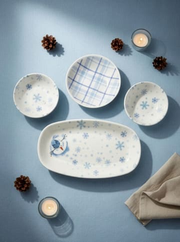 Hermia 14-delige ontbijtset wit/blauw