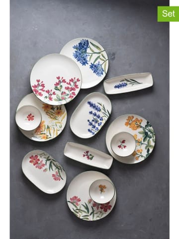 Hermia 14-delige ontbijtset wit/roze/paars/geel