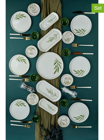 Hermia 23tlg. Frühstücksservice in Weiß/ Grün