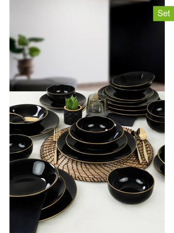 Hermia 24tlg. Kombiservice in Schwarz