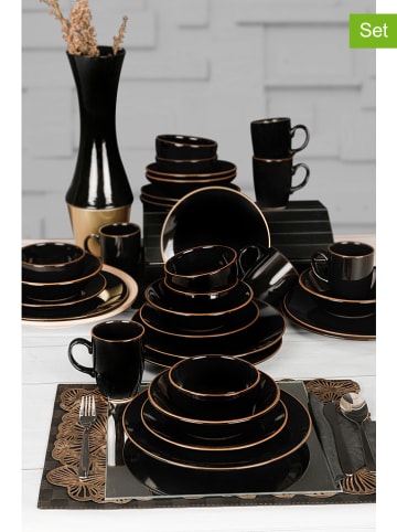 Hermia 30tlg. Kombiservice in Schwarz