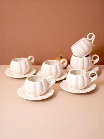 Hermia 5-delige set: koffiekoppen wit - 90 ml