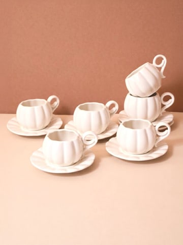 Hermia 6er-Set: Kaffeetassen in Weiß