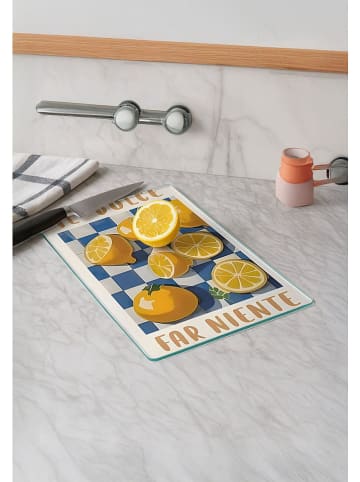 Hermia Schneidebrett in Gelb/ Blau - (L)30 x (B)20 cm