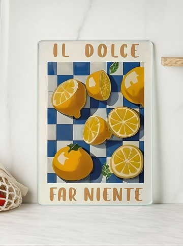 Hermia Schneidebrett in Gelb/ Blau - (L)30 x (B)20 cm