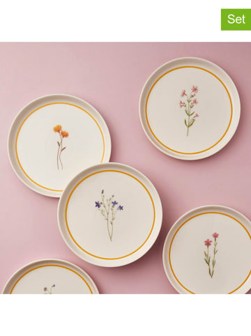 Hermia 6er-Set: Dessertteller in Creme/ Bunt - Ø 21 cm