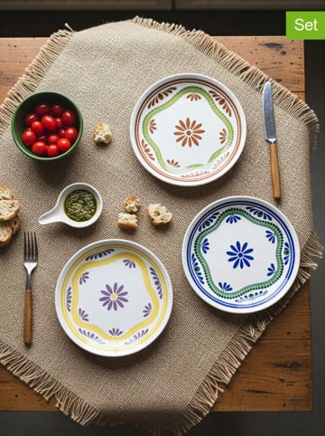 Hermia 6er-Set: Dessertteller in Gelb/ Blau/ Grün - Ø 20 cm