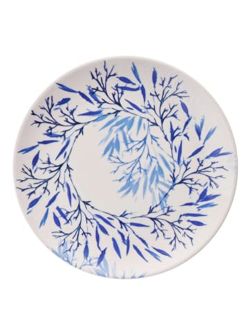 Hermia 6er-Set: Dessertteller in Weiß/ Blau - Ø 19,3 cm