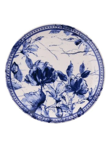 Hermia 6er-Set: Dessertteller in Weiß/ Dunkelblau - Ø 19,3 cm