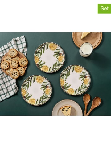 Hermia 6er-Set: Dessertteller in Weiß/ Gelb/ Grün - Ø 19,3 cm