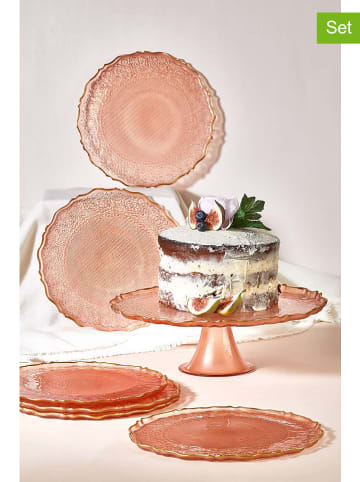 Hermia 7-delige set: dessertborden lichtroze