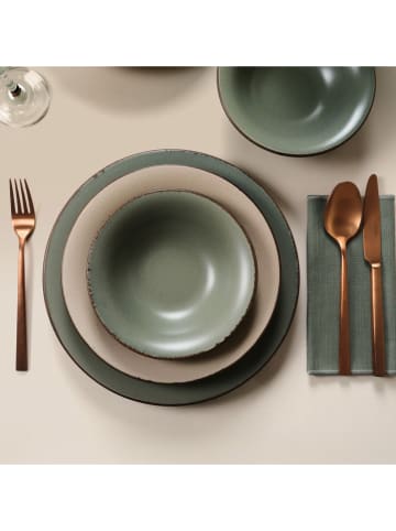 Hermia 12-częściowy zestaw w kolorze beżowo-zielonym