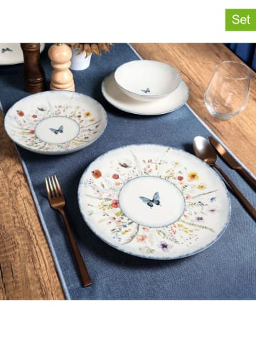 Hermia 16tlg. Kombiservice in Weiß/ Blau/ Grün