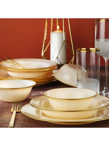 Hermia 18tlg. Kombiservice in Creme/ Gold