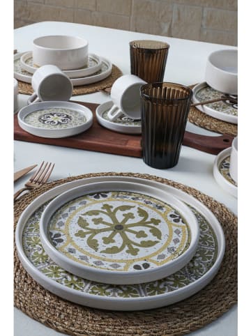 Hermia 26tlg. Kombiservice in Weiß/ Khaki