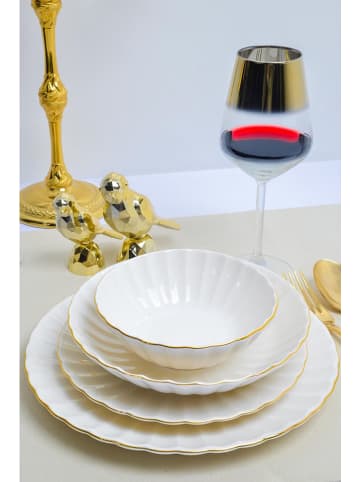 Hermia 24tlg. Kombiservice in Weiß/ Gold