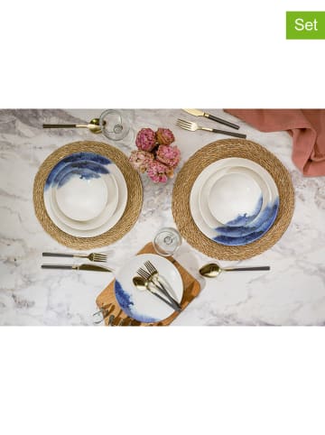 Hermia 24tlg. Kombiservice in Weiß/ Blau