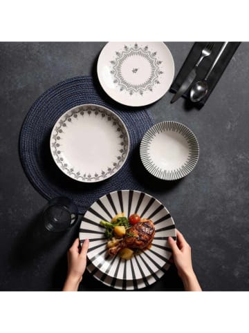 Hermia 24-delig combiservies wit/zwart