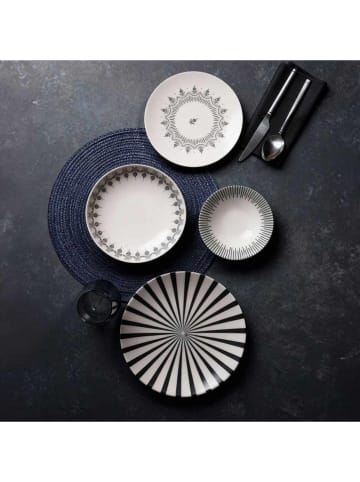 Hermia 24-częściowy zestaw w kolorze biało-czarnym