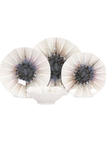 Hermia 24tlg. Kombiservice in Beige/ Blau