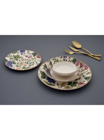 Hermia 24-delig combiservies wit/groen/paars