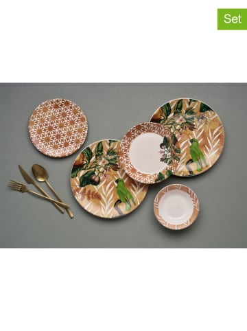 Hermia 24tlg. Kombiservice in Gelb/ Grün