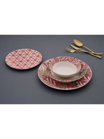 Hermia 24-delig combiservies lichtroze/groen