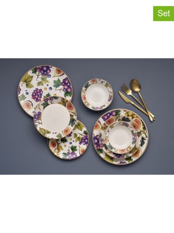 Hermia 24-częściowy zestaw w kolorze biało-zielono-fioletowym